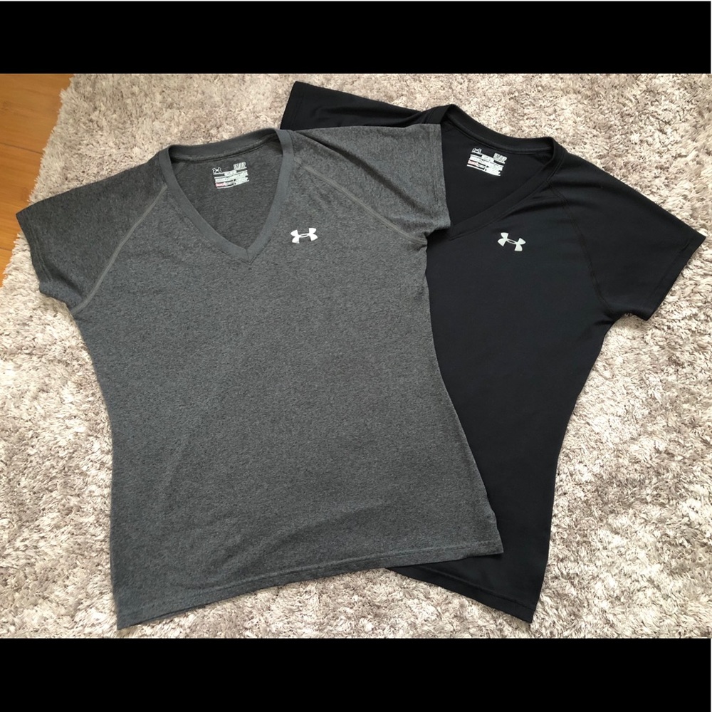 Under Armour tops set (Gray+Blk)